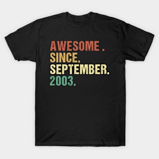 Awesome Since September 2003 20Th 20 T-Shirt